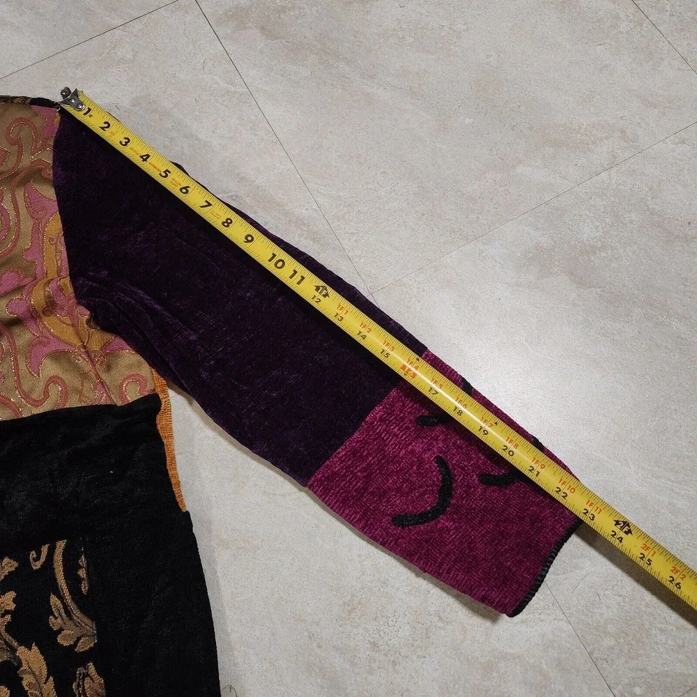 VTG Indigo Moon Womens L Large Tapestry Colorful Artwear Button Up‎ Jacket